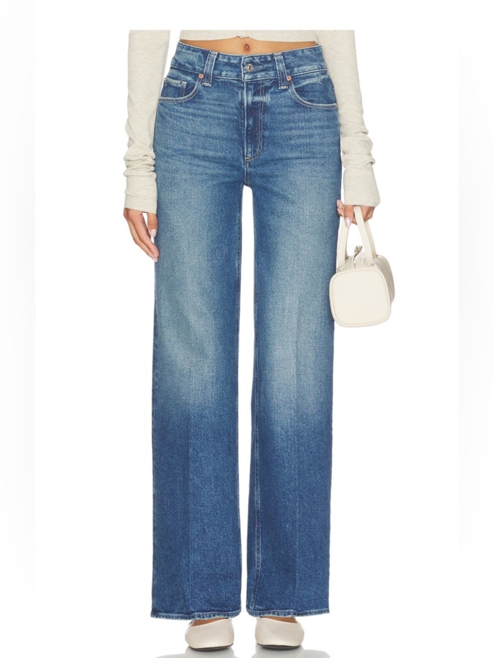 PAIGE Sasha Women's Light Blue High-Rise Denim Jeans